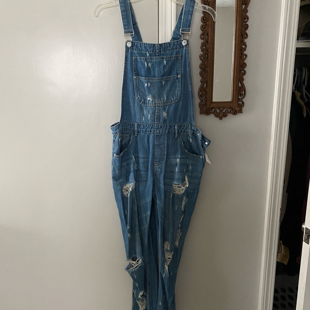 Forever 21 Blue Denim Overalls